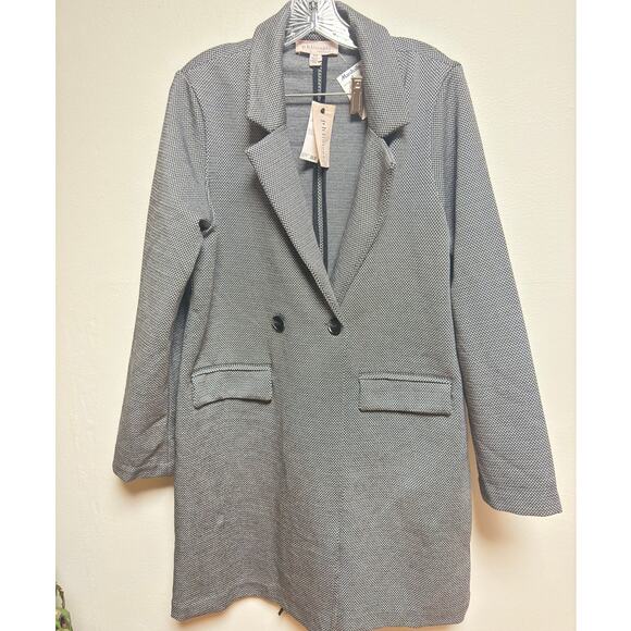 Philosophy NWT Long Jacket Trench Coat Gray Medium - Picture 1 of 4